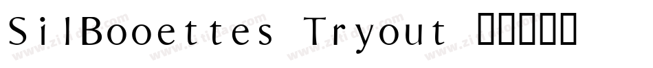 SilBooettes Tryout字体转换